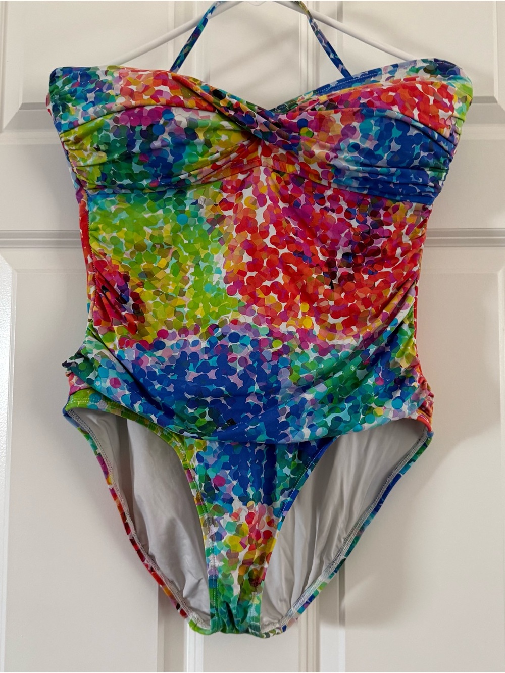 La Blanca Multicolor Confetti Ruched One-Piece Swimsuit
